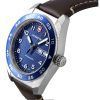 Victorinox Swiss Army Leather Strap Blue Dial Quartz 242040 100M Mens Watch