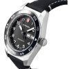Victorinox Swiss Army Leather Strap Black Dial Quartz 242041 100M Mens Watch