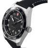 Victorinox Swiss Army Leather Strap Black Dial Automatic 242044 100M Mens Watch