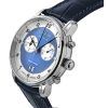 Zeppelin Friedrichshafen Chronograph Leather Strap Blue Dial Quartz 85843 Mens Watch