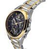 Bulova Curv Chronograph Two Tone Stainless Steel Black Dial Quartz 98A301 Mens Watch