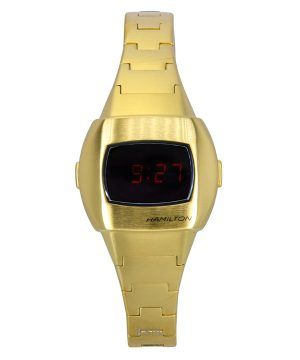 Hamilton American Classic PSR 74 Gold Tone Stainless Steel Red Dial Quartz H52314130 100M Unisex Watch