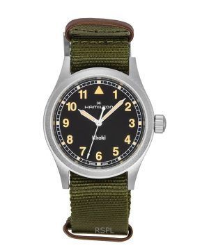 Hamilton Khaki Field Textile Strap Black Dial Quartz H69401930 Unisex Watch