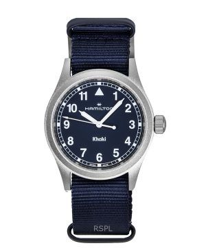 Hamilton Khaki Field Textile Strap Blue Dial Quartz H69401940 Unisex Watch