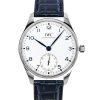 IWC Portugieser Leather Strap Silver Dial Automatic IW358304 Mens Watch