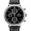 IWC Portofino Chronograph Leather Strap Black Dial Automatic IW391029 Mens Watch