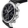 IWC Portofino Chronograph Leather Strap Black Dial Automatic IW391029 Mens Watch