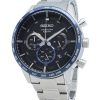 Refurbished Seiko Chronograph Black Dial Quartz SSB357P1 Mens Watch
