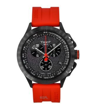 Tissot T-Race Vuelta Chronograph Silicone Strap Black Dial Quartz T135.417.37.051.04 100M Mens Watch