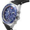 Victorinox Swiss Army Chronograph Leather Strap Blue Dial Quartz 242047 100M Men's Watch