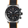 Victorinox Swiss Army Chronograph Rubber Strap Black Dial Quartz 242050 100M Men's Watch