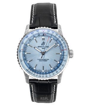 Breitling Navitimer Leather Strap Ice Blue Dial Automatic A17329171C1P1 Men's Watch