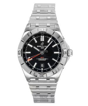Breitling Chronomat GMT Stainless Steel Black Dial Automatic Diver's A32398101B1A1 200M Men's Watch