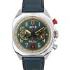 AVI-8 Bell X-1 Machbuster Chronograph Aviation Blue Rubber Strap Blue Dial Quartz AV-4118-01 Men's Watch