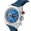 AVI-8 Bell X-1 Machbuster Chronograph Aviation Blue Rubber Strap Blue Dial Quartz AV-4118-01 Men's Watch