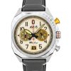 AVI-8 Bell X-1 Machbuster Chronograph Camel Brown Strap Cream Dial Quartz AV-4118-03 Men's Watch