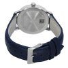 Bauhaus Leather Strap Dark Blue Dial Quartz 20373 Women's Watch