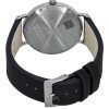 Bauhaus Classic Leather Strap Black Dial Quartz 21302 Men's Watch