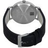 Bauhaus Classic Leather Strap Black Dial Quartz 21402 Men's Watch