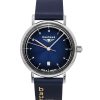 Bauhaus Classic Leather Strap Dark Blue Dial Quartz 21413 Women's Watch