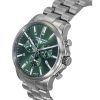 Bauhaus Aviation Chronograph Titanium Green Dial Quartz 2880M4 100M Men's Watch