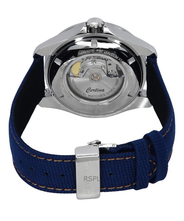 Certina DS Action Day Date Synthetic Strap Blue Dial Automatic Diver's C032.430.18.041.01 200M Men's Watch