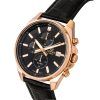 Casio Edifice Analog Standard Chronograph Leather Strap Black Dial Quartz EFV-610ECL-1A 100M Men's Watch