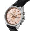 Casio Edifice Analog Standard Chronograph Leather Strap Salmon Dial Quartz EFV-610EL-5A 100M Men's Watch