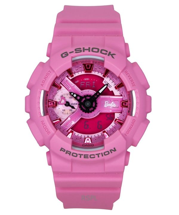 Casio G-Shock Analog Digital Barbie Collaboration Bio-Based Resin Pink Dial Quartz GMA-S110BE-4A 200M Women's Watch