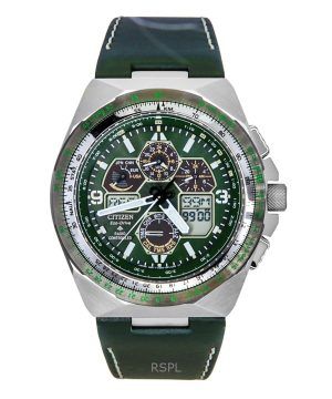 Citizen Promaster Skyhawk A-T Perpetual Calendar Chronograph Green Dial Eco-Drive Diver's JY8147-01X 200M Men's Watch