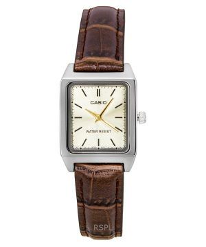Casio Standard Analog Leather Strap Ivory Dial Quartz LTP-V007L-9E Women's Watch