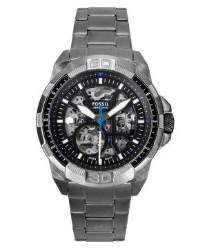 Fossil Bronson Stainless Steel Black Skeleton Dial Automatic ME3218 Men's Watch