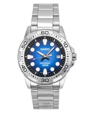 Casio Standard Analog Stainless Steel Blue Dial Quartz MTD-140D-2AV 100M Men's Watch