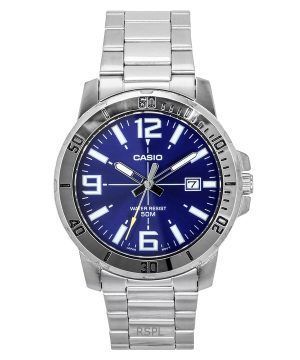 Casio Enticer Analog Stainless Steel Blue Dial Quartz MTP-VD01D-2BV Men's Watch