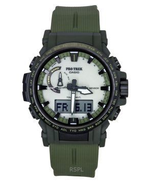 Casio Pro Trek Analog Digital Bio-Based Resin Strap White Dial Solar PRW-61LD-3 100M Men's Watch