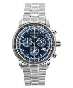 Zeppelin 100 Jahre Chronograph Stainless Steel Blue Dial Quartz 7680MB3 Men's Watch