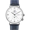 Zeppelin Hindenburg Blue Leather Strap White Dial Quartz 80441 Men's Watch