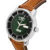 Zeppelin Atlantic Brown Leather Strap Green Dial Automatic 84664 Men's Watch