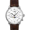 Zeppelin Friedrichshafen Brown Leather Strap White Dial Quartz 85361 Men's Watch
