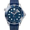 Omega Seamaster Rubber Strap Blue Dial Automatic Diver's 210.32.42.20.03.001 300M Men's Watch