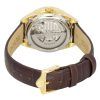Bulova Sutton Leather Strap Open Heart Mother Of Pearl Dial Automatic 97L179 Women's Watch