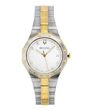 Bulova Prestige Stainless Steel Mother Of Pearl Dial Quartz 98P234 100M Women's Watch
