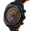 AVI-8 Bell X-1 Machbuster Chronograph Super Sonic Black Rubber And Leather Strap Black Dial Quartz AV-4118-04 Men's Watch