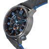 AVI-8 Hawker Typhoon Baldwin Iron Blue Leather Strap Grey Dial Automatic AV-4119-03 Men's Watch