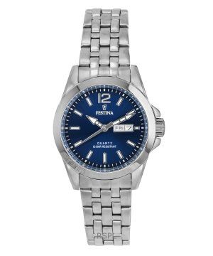Festina Classic Stainless Steel Blue Dial Quartz F20455-3 100M Women's Watch