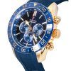 Festina Ceramic Chronograph Rubber Strap Blue Dial Quartz F20516-1 100M Men's Watch