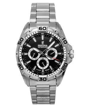 Festina Stainless Steel Multifunction Black Dial Quartz F20623-4 100M Men's Watch