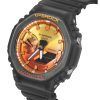 Casio G-Shock Analog Digital Resin Strap Orange Dial Quartz GA-2100FLS-8A4 200M Men's Watch