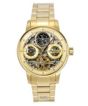 Ingersoll The Jazz Stainless Steel Gold Skeleton Dial Automatic I07711 Men's Watch