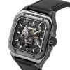 Ingersoll The Ollie Leather Strap Black Skeleton Dial Automatic I14504 Men's Watch